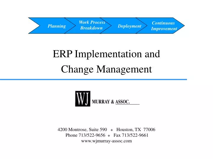 erp implementation and change management