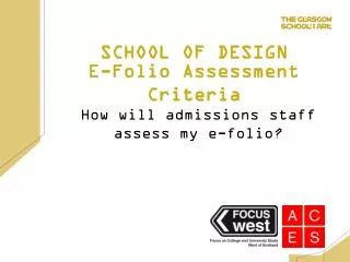 E-Folio Assessment Criteria
