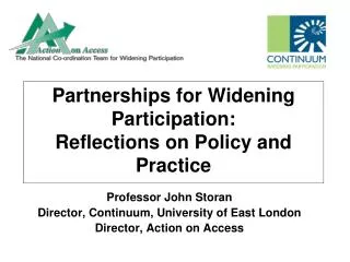 Partnerships for Widening Participation: Reflections on Policy and Practice