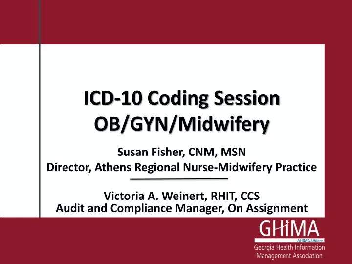 icd 10 coding session ob gyn midwifery