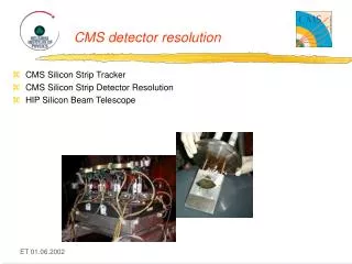 CMS detector resolution