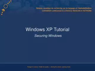 Windows XP Tutorial