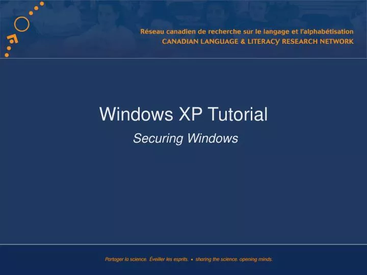 windows xp tutorial