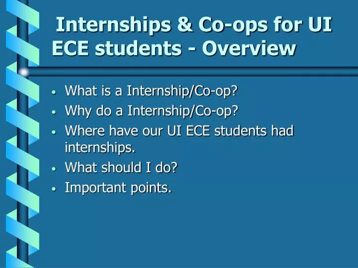internships co ops for ui ece students overview
