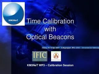 Time Calibration with Optical Beacons
