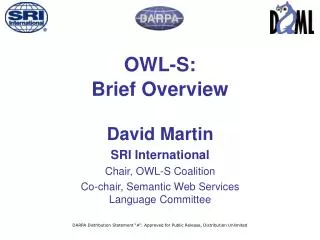 OWL-S: Brief Overview