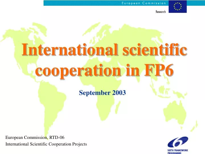 international scientific cooperation in fp6