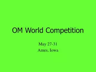 OM World Competition