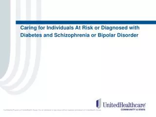 Caring for Individuals At Risk or Diagnosed with Diabetes and Schizophrenia or Bipolar Disorder