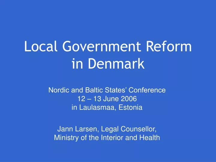local government reform in denmark