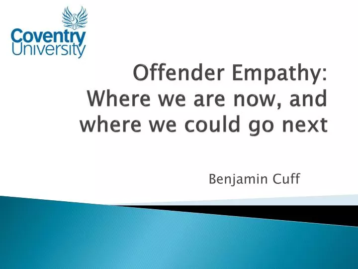 offender empathy where we are now and where we could go next