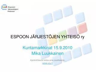 espoon j rjest jen yhteis ry