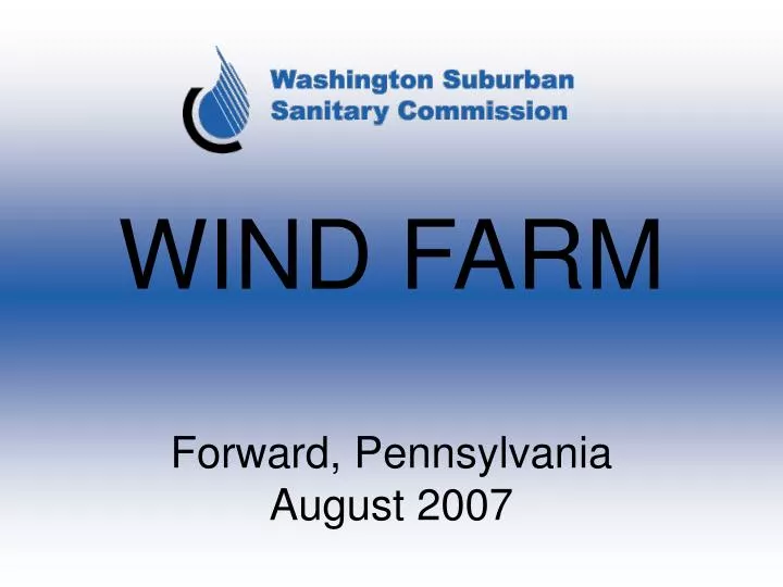 wind farm forward pennsylvania august 2007