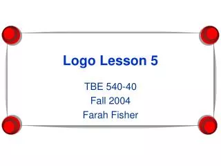 Logo Lesson 5