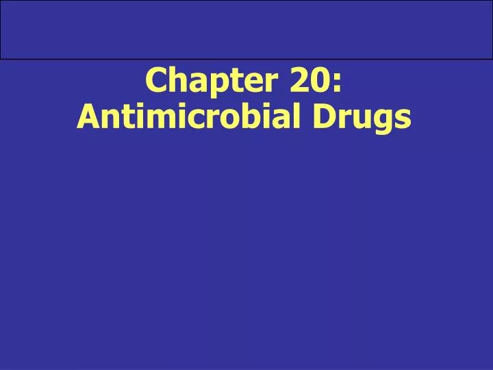 chapter 20 antimicrobial drugs
