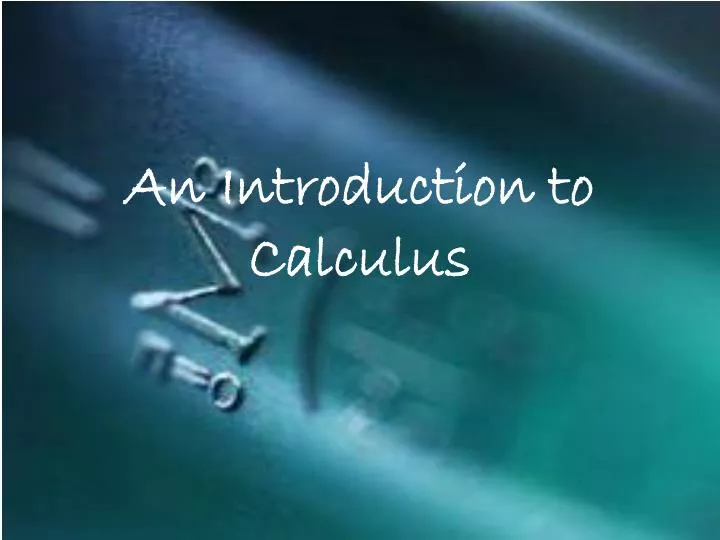 an introduction to calculus