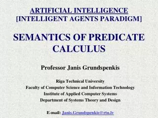 ARTIFICIAL INTELLIGENCE [INTELLIGENT AGENTS PARADIGM]