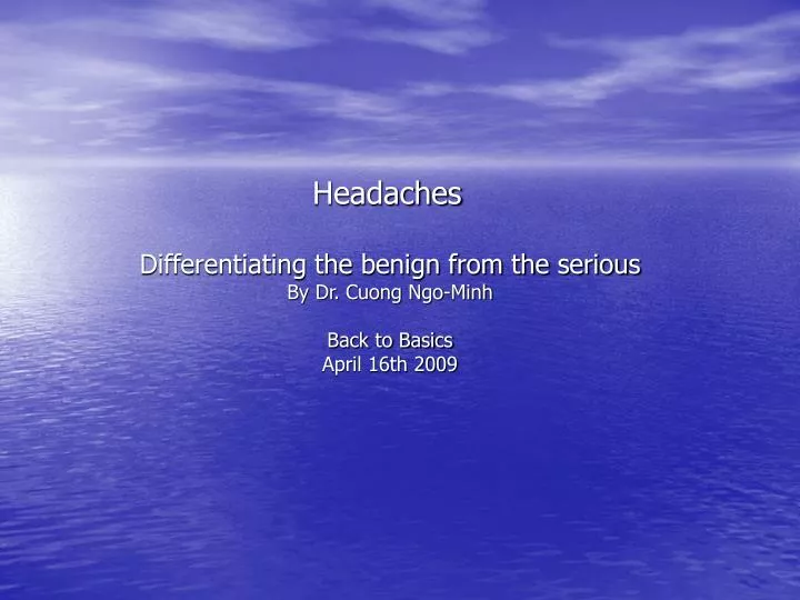 headaches