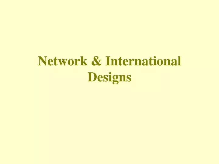 network international designs
