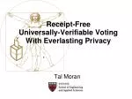 Receipt-Free Universally-Verifiable Voting With Everlasting Privacy - slide 1
