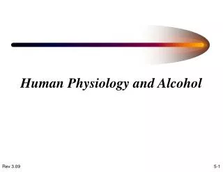 Human Physiology and Alcohol