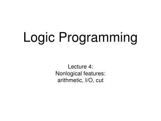 Logic Programming