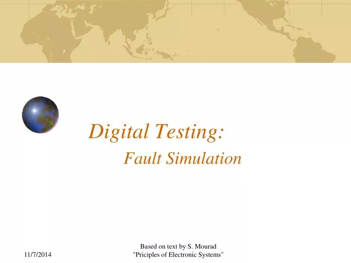 digital testing fault simulation