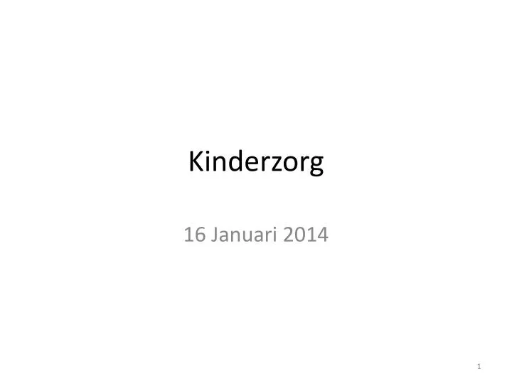 kinderzorg