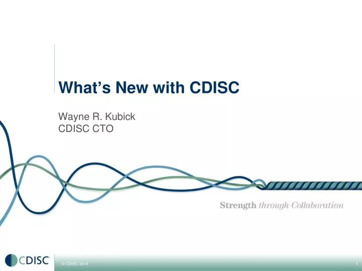 what s new with cdisc