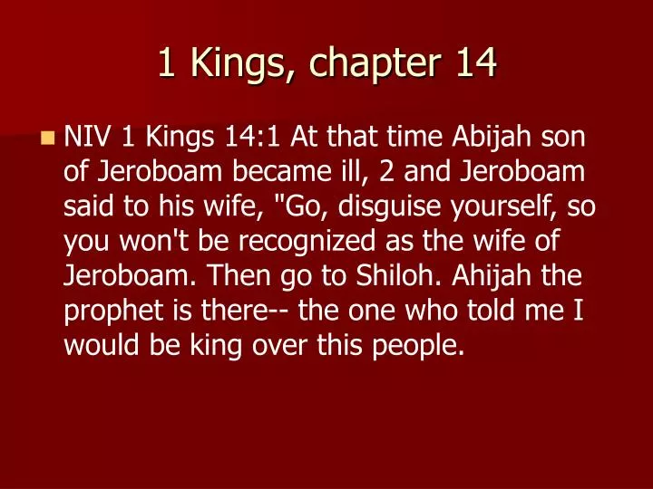 1 kings chapter 14