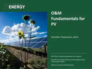 O&amp;M Fundamentals for PV
