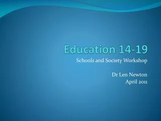 Education 14-19