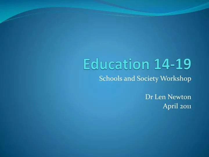 education 14 19