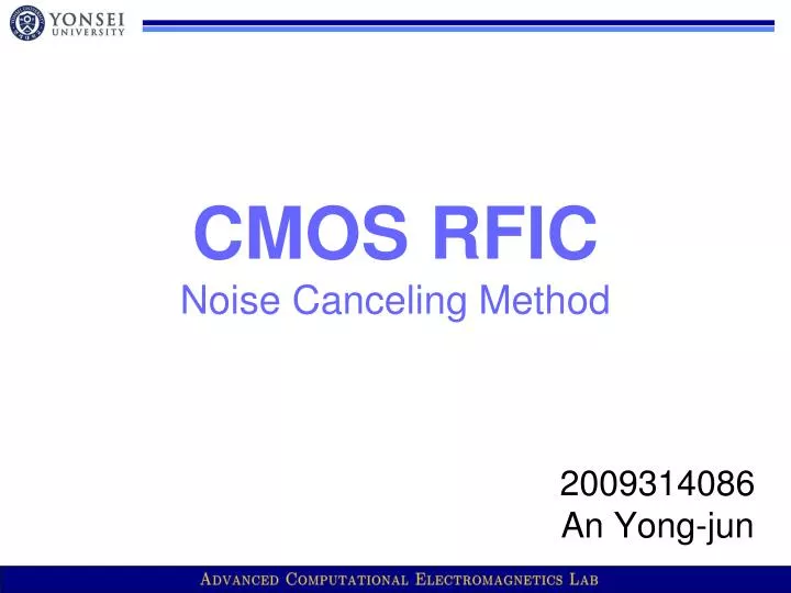 cmos rfic noise canceling method