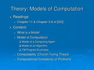 theory models of computation