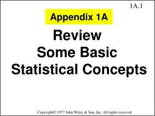 Review Some Basic Statistical Concepts