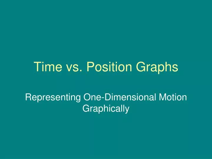 time vs position graphs