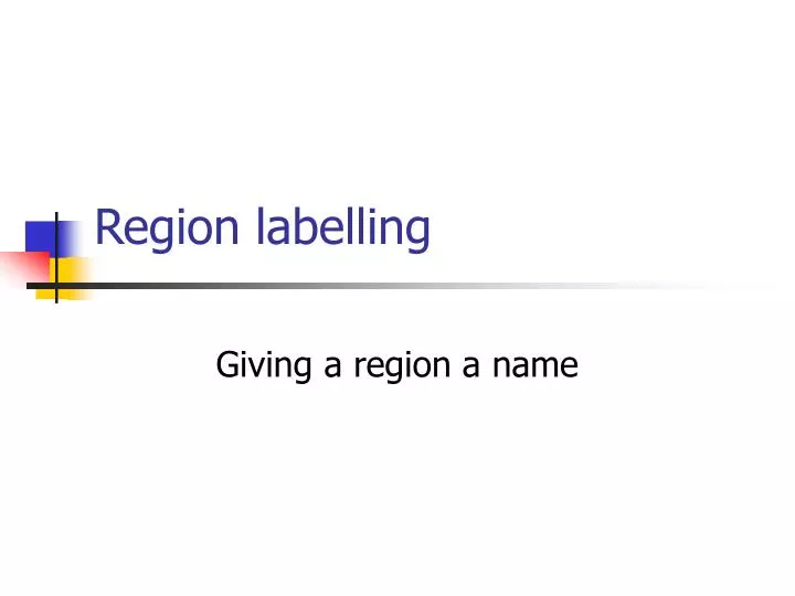region labelling