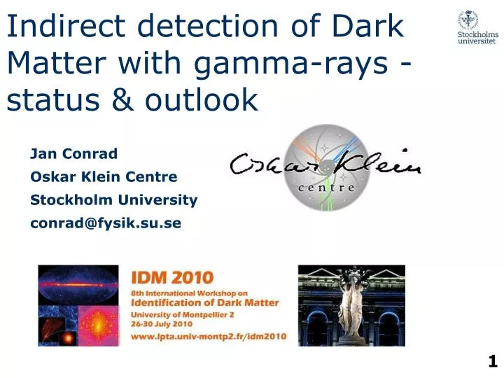 indirect detection of dark matter with gamma rays status outlook