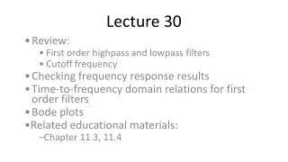 Lecture 30