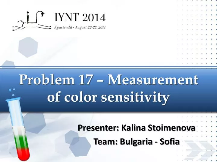 problem 17 measurement of color sensitivity