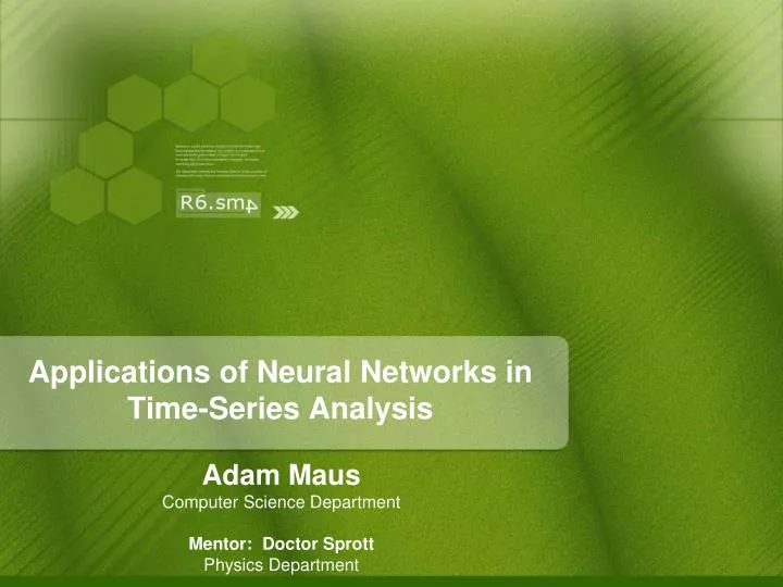 applications of neural networks in time series analysis