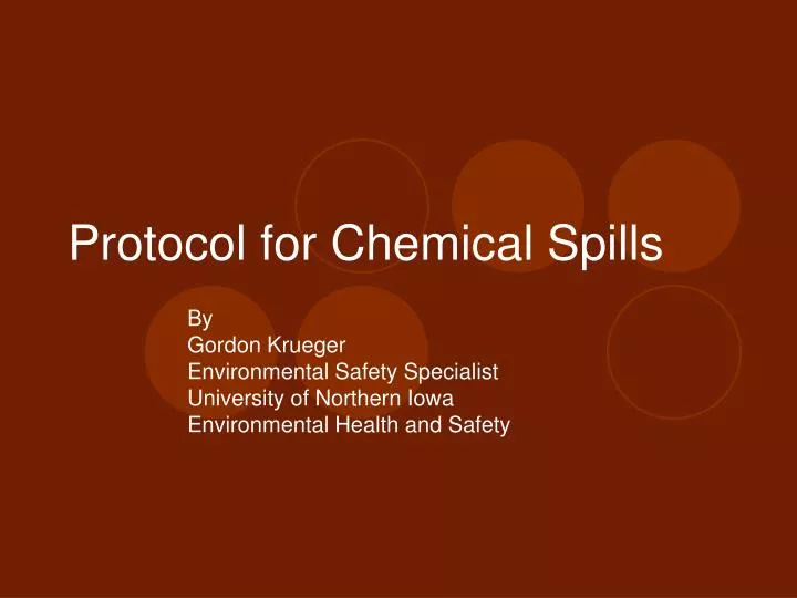 protocol for chemical spills