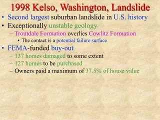 1998 Kelso, Washington, Landslide