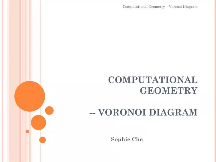 computational geometry voronoi diagram