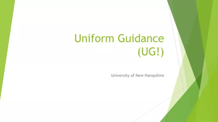 uniform guidance ug