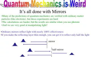 Quantum Mechanics is Weird