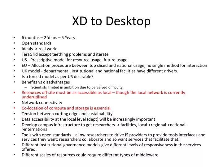 xd to desktop