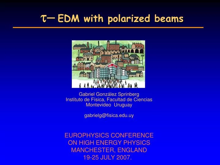 t edm with polarized beams