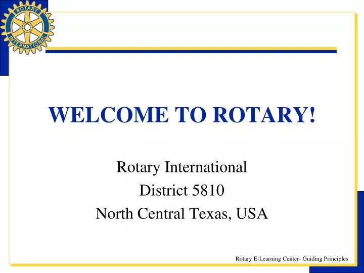 welcome to rotary